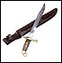 29358 A must for sword collectors, this sensational example of exquisite craftsmanship features a stainless steel blade, brass inlay bolster and wooden handle with a brass guard.