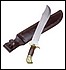29359 A brass eagle head adorns the handle of this collector's sword with stainless steel blade. Comes with leather sheath. 