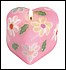 30426 60's-design, heart-shaped, scented candle. 
