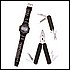 32081 This useful trio includes a quartz sport watch with alarm function, a knife with scissors, tweezers and more, and a multi-function tool you won't want to be without. 